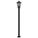 VidaXL Lampy ogrodowe na słupku, 3 szt., czarne, 120 cm, stal