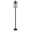 VidaXL Lampy ogrodowe stojące, 3 szt., czarne, 100 cm, stal nierdzewna