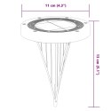 VidaXL Solarne lampki gruntowe, z kolcami, 12 szt., ciepłe białe