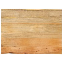 VidaXL Blat stołu, 80x60x2,5 cm, naturalna krawędź, lite drewno mango