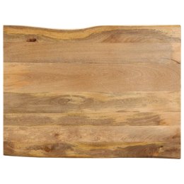 VidaXL Blat stołu, 90x80x2,5 cm, naturalna krawędź, lite drewno mango