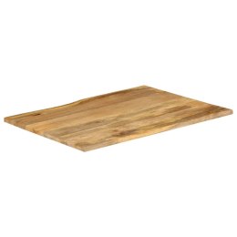 VidaXL Blat stołu, 90x80x2,5 cm, naturalna krawędź, lite drewno mango