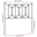 VidaXL Metalowe wezgłowie, białe, 90 cm