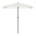 VidaXL Parasol ogrodowy na stalowym słupku, biały, 248x248x248 cm