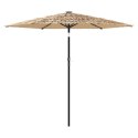 VidaXL Parasol ogrodowy na stalowym słupku, brązowy, 268x268x226 cm