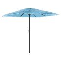 VidaXL Parasol ogrodowy na stalowym słupku, niebieski, 248x248x248 cm