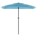 VidaXL Parasol ogrodowy na stalowym słupku, niebieski, 248x248x248 cm