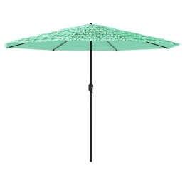 VidaXL Parasol ogrodowy na stalowym słupku, zielony, 388x388x248 cm