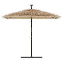 VidaXL Parasol ogrodowy z LED, stalowy słupek, brązowy, 246x246x230 cm