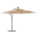 VidaXL Parasol ogrodowy na stalowym słupku, brązowy, 269x269x235 cm