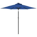 VidaXL Parasol ogrodowy na stalowym słupku, lazurowy, 225x225x212 cm