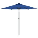 VidaXL Parasol ogrodowy na stalowym słupku, lazurowy, 225x225x212 cm