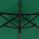 VidaXL Parasol ogrodowy na stalowym słupku, zielony, 225x225x212 cm