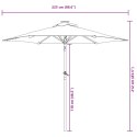 VidaXL Parasol ogrodowy na stalowym słupku, zielony, 225x225x212 cm