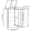 VidaXL Obudowa na 2 kosze na śmieci, szara, 138x79x117 cm, stal