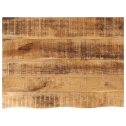 VidaXL Blat stołu, 80x60x2,5cm, naturalna krawędź, surowe drewno mango