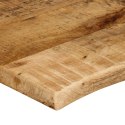 VidaXL Blat stołu, 80x60x2,5cm, naturalna krawędź, surowe drewno mango