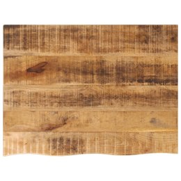 VidaXL Blat stołu, 80x60x3,8 cm, naturalna krawędź, drewno mango