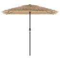 VidaXL Parasol ogrodowy z LED, stalowy słupek, brązowy, 248x248x248 cm