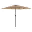 VidaXL Parasol ogrodowy z LED, stalowy słupek, brązowy, 248x248x248 cm