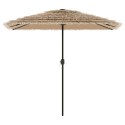 VidaXL Parasol ogrodowy z LED, stalowy słupek, brązowy, 248x248x248 cm