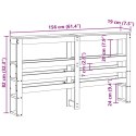 VidaXL Wezgłowie do łóżka, z półkami, woskowy brąz, 150 cm, sosnowe