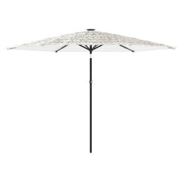 VidaXL Parasol ogrodowy na stalowym słupku, biały, 288x288x225 cm