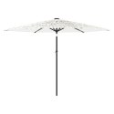 VidaXL Parasol ogrodowy na stalowym słupku, biały, 288x288x225 cm