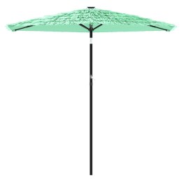 VidaXL Parasol ogrodowy na stalowym słupku, zielony, 268x268x226 cm