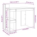 VidaXL Biurko, dąb sonoma, 103,5x56,5x94 cm, materiał drewnopochodny