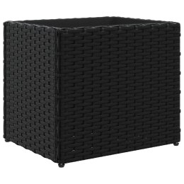 VidaXL Donica ogrodowa, czarna, 36x30x32 cm, rattan PE