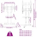 VidaXL Stojak na kółkach na TV 32-70'', VESA maks. 600x400 mm, 50 kg