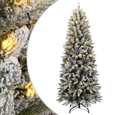 VidaXL Sztuczna choinka, ośnieżona, 150 lampek LED, 120 cm