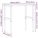 VidaXL Stolik roboczy, 100x60x(73-99,5) cm, prostokątny, drewno bukowe