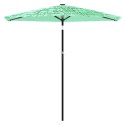 VidaXL Parasol ogrodowy na stalowym słupku, zielony, 223x223x213 cm