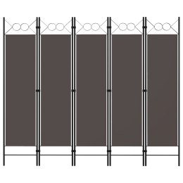 VidaXL Parawan 5-panelowy, antracytowy, 200 x 180 cm