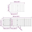 VidaXL Składana bramka dla psa, z drzwiami, 8 paneli, 640 cm