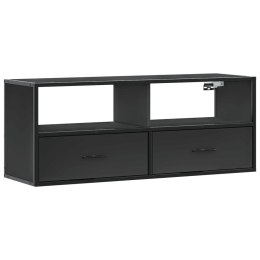 VidaXL Szafka pod TV, czarna, 100x31x39,5 cm, materiał drewnopochodny