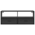 VidaXL Szafka pod TV, czarna, 100x31x39,5 cm, materiał drewnopochodny