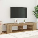 VidaXL Szafka pod TV z oświetleniem LED, dąb artisan, 135x39x30 cm