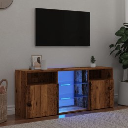 VidaXL Szafka pod TV z oświetleniem LED, stare drewno, 120x30x50 cm