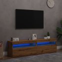 VidaXL Szafki TV z LED, 2 szt., dąb artisan, materiał drewnopochodny