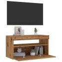 VidaXL Szafki TV z LED, 2 szt., dąb artisan, materiał drewnopochodny