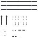 VidaXL System do drzwi przesuwnych do mebli, 244 cm, stal węglowa