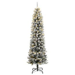 VidaXL Sztuczna choinka, ośnieżona, 150 lampek LED, 120 cm