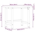 VidaXL Stolik roboczy, 100x60x81,5 cm, lite drewno dębowe