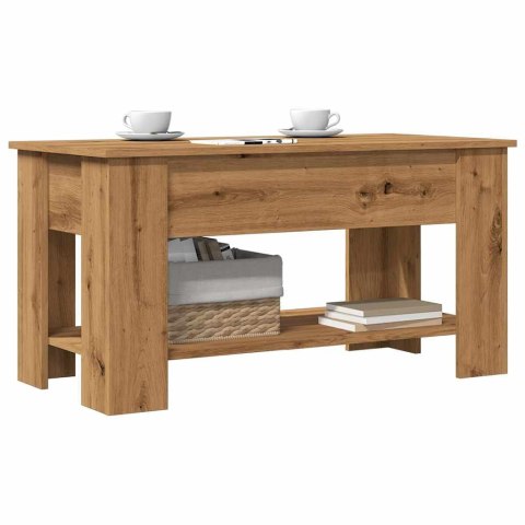 VidaXL Stolik kawowy Artisan Oak 101x49x52 cm Drewno klejone