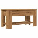 VidaXL Stolik kawowy Artisan Oak 101x49x52 cm Drewno klejone