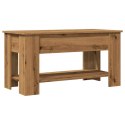 VidaXL Stolik kawowy Artisan Oak 101x49x52 cm Drewno klejone