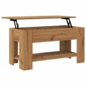 VidaXL Stolik kawowy Artisan Oak 101x49x52 cm Drewno klejone